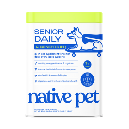 Native Pet Senior Daily for Dogs - 60 Scoops Product Render [hide]