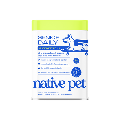 Native Pet Senior Daily for Dogs - 30 Scoops Product Render [hide]
